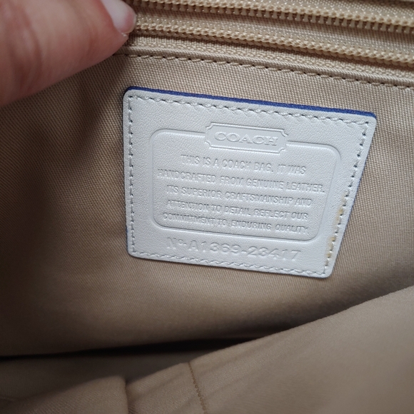 Coach White and Purple Women's Bag - Picture 9 of 10